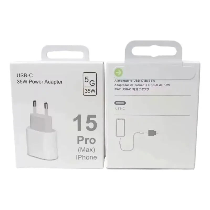 Adaptador Enchufe Usb C 35w Compatible Para iPhone Blanco