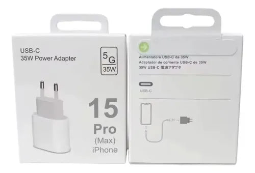 Adaptador Enchufe Usb C 35w Compatible Para iPhone Blanco