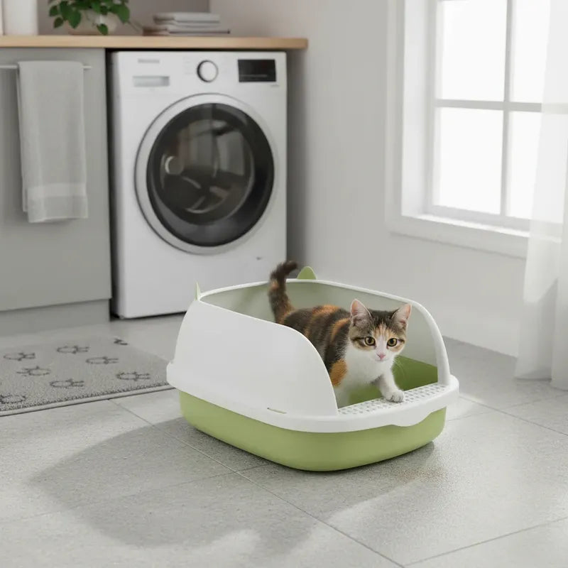 Arenero Para Gato Bandeja Sanitaria 40x33 Con Borde Antiderr