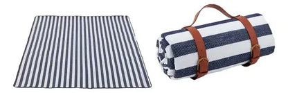 Manta Picnic Rayas Navy/blanco 130x150 Cm Variado