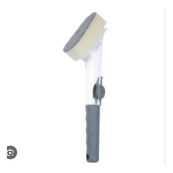 Esponja Limpiador De Loza Con Dispensador De Jabon 23.5cm Gris Oscuro