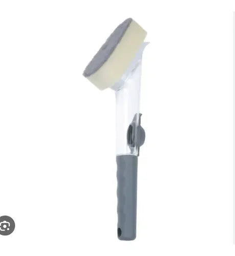 Esponja Limpiador De Loza Con Dispensador De Jabon 23.5cm Gris Oscuro