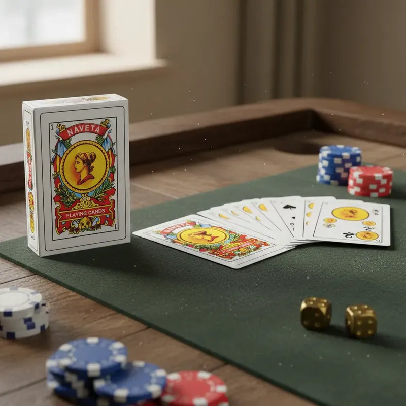 Naipes Españoles Juego Cartas Mesa Familiar Blanco Español