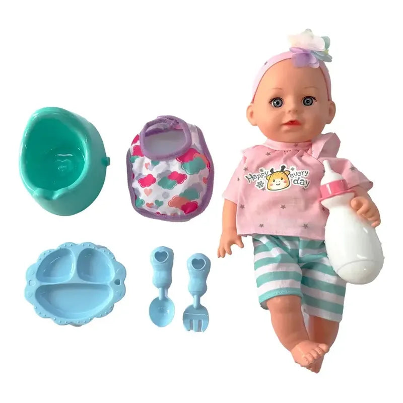 Muneca 36cm C/12 Sonidos Y Hace Pipi