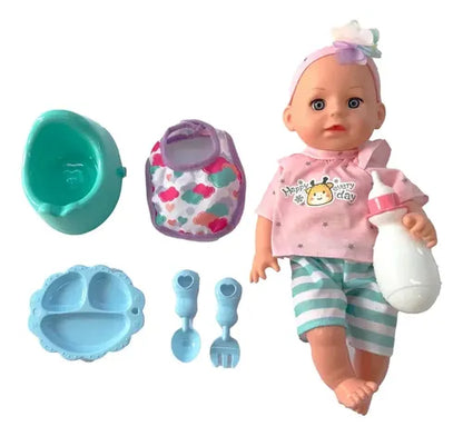 Muneca 36cm C/12 Sonidos Y Hace Pipi