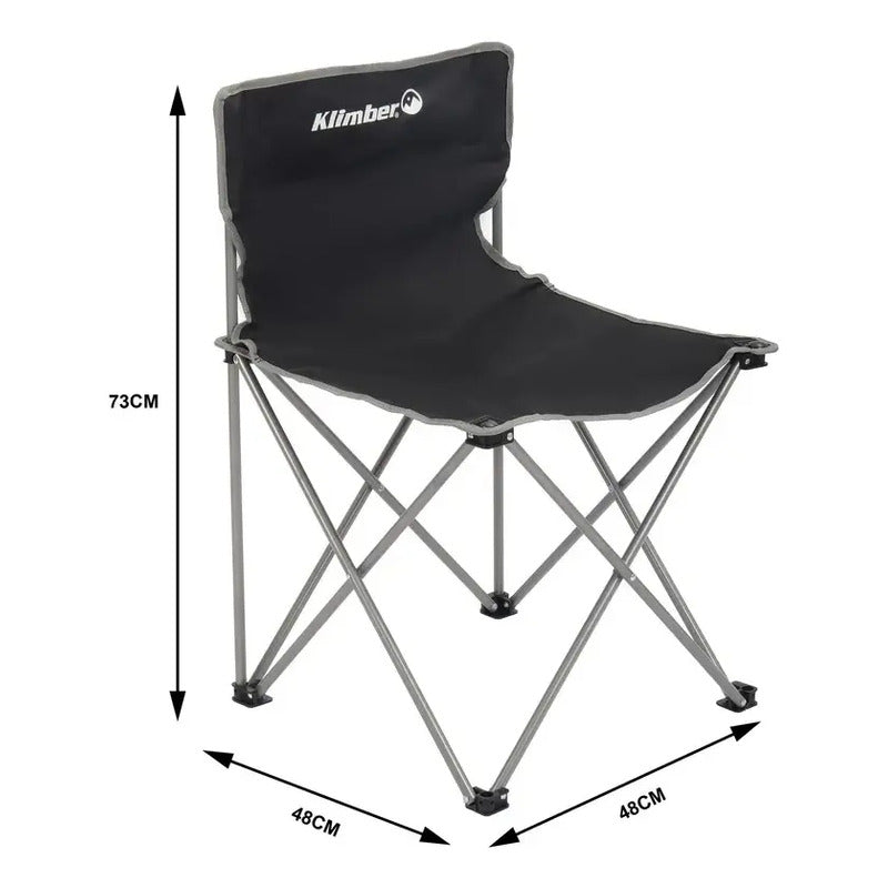 Silla Plegable 48x73x48 Cm Colores Surtidos Negro