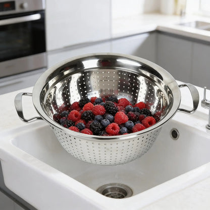Colador Acero Inoxidable 26cm Verduras Fideos Cocina Acero Inoxidable