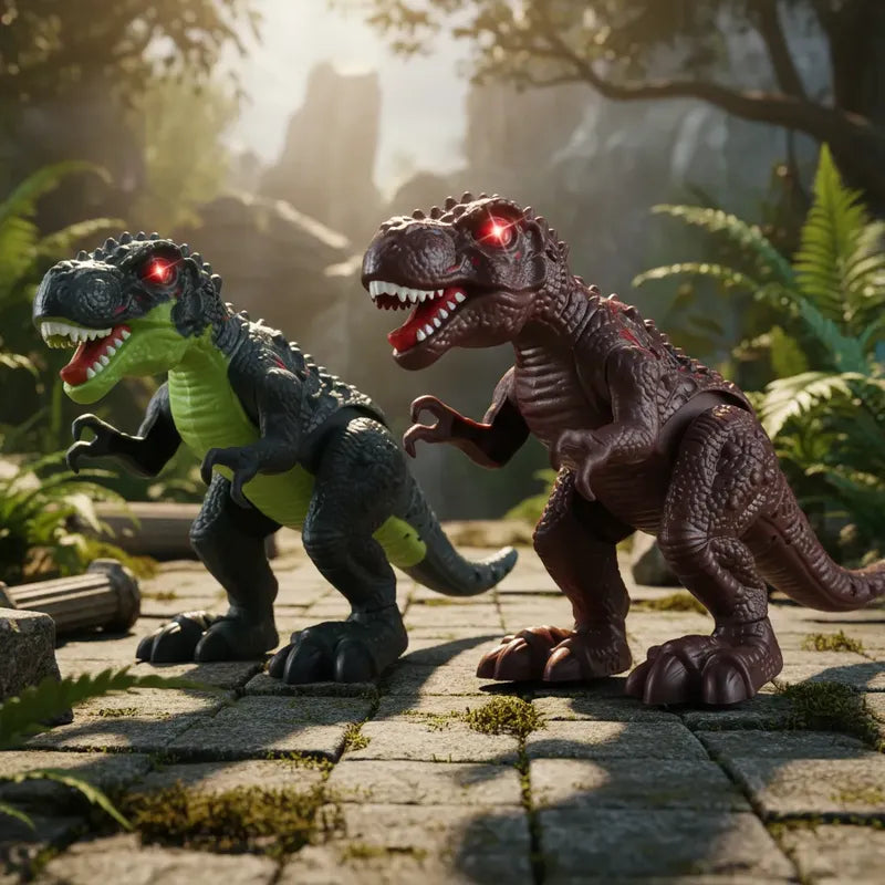 Dinosaurio T-rex Juguete Multifunción Luz , Sonido Dinosaurio Verde Musgo