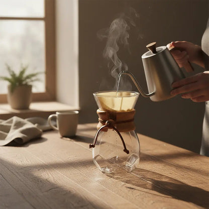 Cafetera Chemex 400ml Con Collar De Madera Blanco