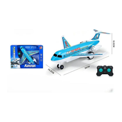 Avion De Pasajero A Control Remoto De Dos Vias Azul