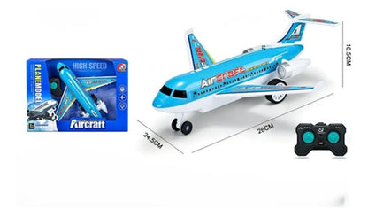 Avion De Pasajero A Control Remoto De Dos Vias Azul