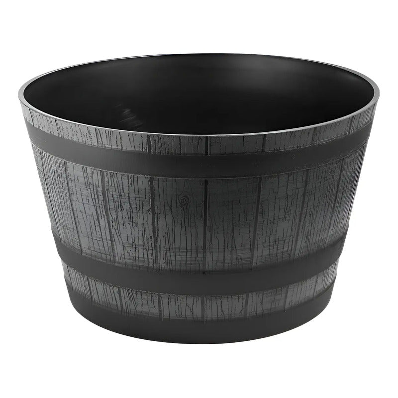 Macetero Look Barril 52×31cm Negro