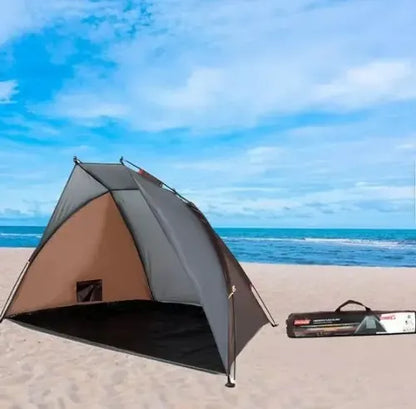 Carpa Paraviento Klimber Para Dos Personas Playa Verano Color Marrón Claro