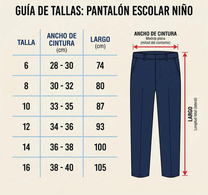 Pantalón Holley Escolar Niño Gris Lisa 16