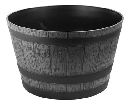 Macetero Look Barril Negro