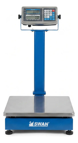 Báscula Eléctrica De Plataforma - Capacidad De 300 Kg Azul