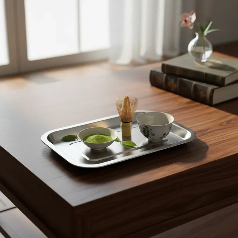 Pack 3 Bandeja De Acero Inoxidable 32 X 22 2cm Plateado