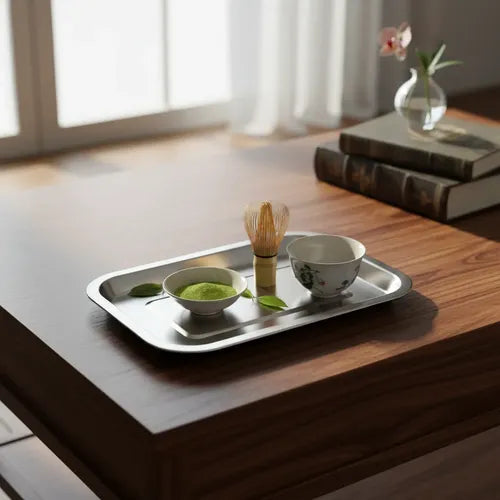 Pack 3 Bandeja De Acero Inoxidable 32 X 22 2cm Plateado