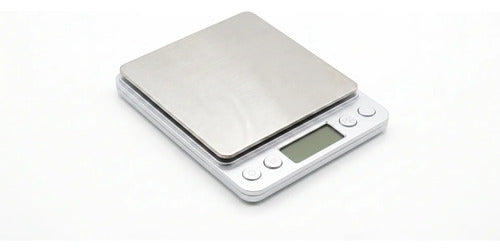 Balanza Digital Gramera 2 Kg Alta Precision Plata / Blanco 2 Kg