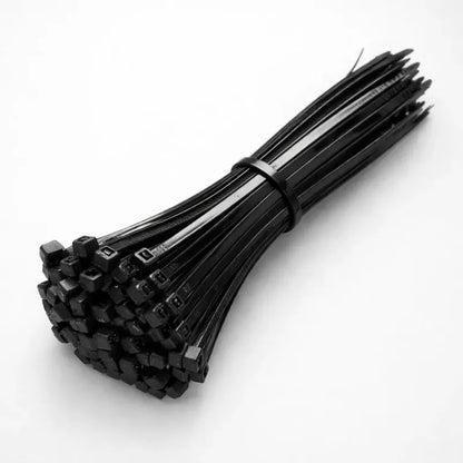 Amarra Plástica, Precintos Nylon 3.6mm X 200mm, 70 Und Negro Negro