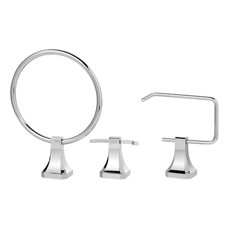 Kit De 3 Accesorios Para Baño Sensi D Acqua Roma Plateado