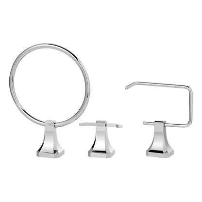 Kit De 3 Accesorios Para Baño Sensi D Acqua Roma Plateado
