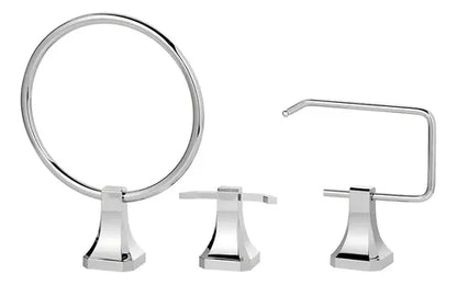 Kit De 3 Accesorios Para Baño Sensi D Acqua Roma Plateado