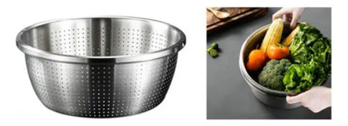 Colador Escurridor Acero Inoxidable 28cm Pasta Cocina Acero Inoxidable