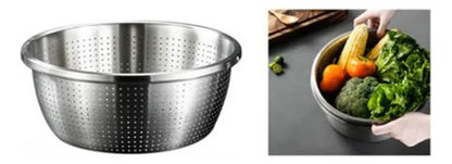 Colador Escurridor Acero Inoxidable 28cm Pasta Cocina Acero Inoxidable