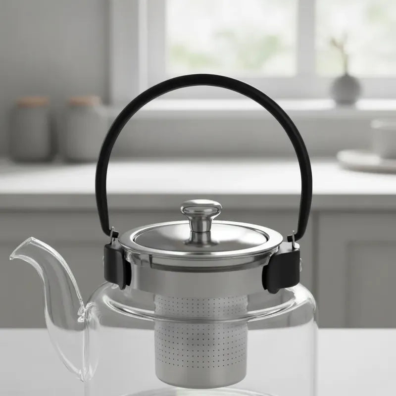 Tetera De 1.5l  Con Infusor De Acero Inoxidable Transparente