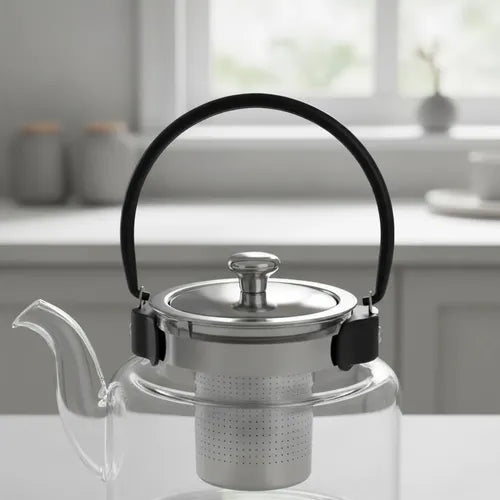 Tetera De 1.5l  Con Infusor De Acero Inoxidable Transparente