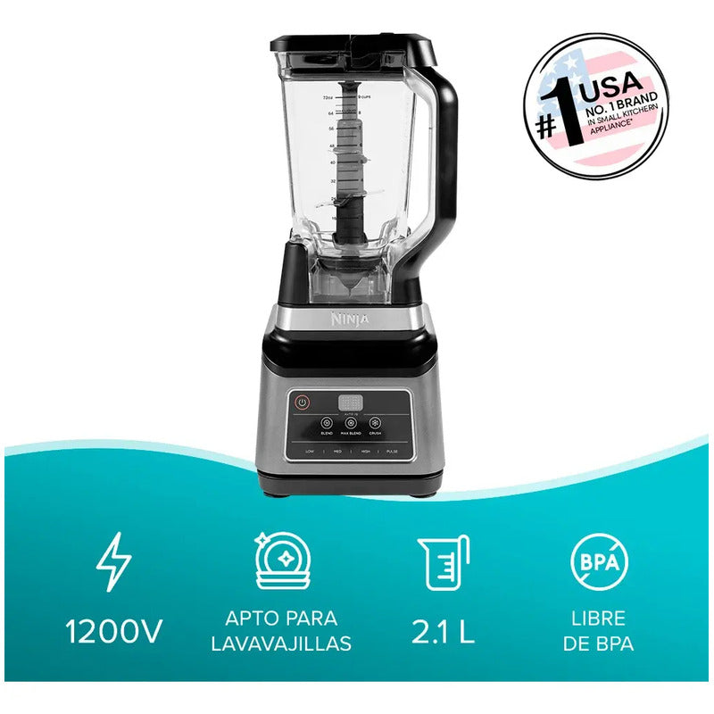 Licuadora Portátil Ninja Professional Plus Bn750 2.1 L Negra Negro/plateado