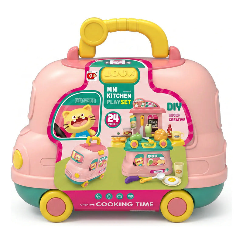 Cocina De Juguete Chef Infantil Mochila Rosa