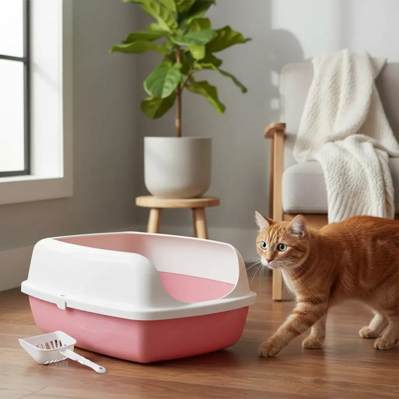 Arenero Grande Gato Xl Bandeja Sanitaria 56x42 Antiderrame