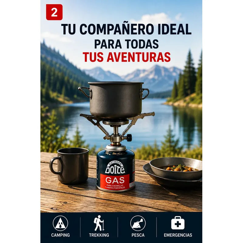 Pack 4 Cartuchos Gas Doite 227 G Para Cocinilla Camping