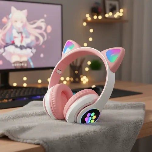 Auriculares Inalámbricos Gato Gaming Stn-28 Led-niña