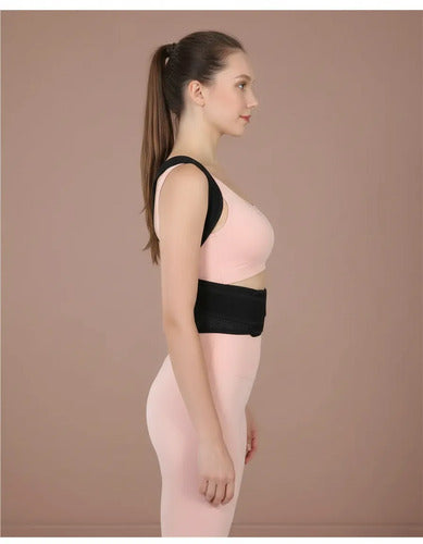 Faja Corrector Postura Espalda Corregidor Espalda Unisex Negro Estandar