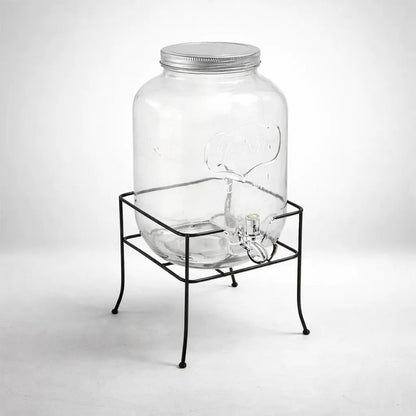 Dispensadores De Vidrio Para Bebidas Y Jugos Con Atril 5lts Vidrio