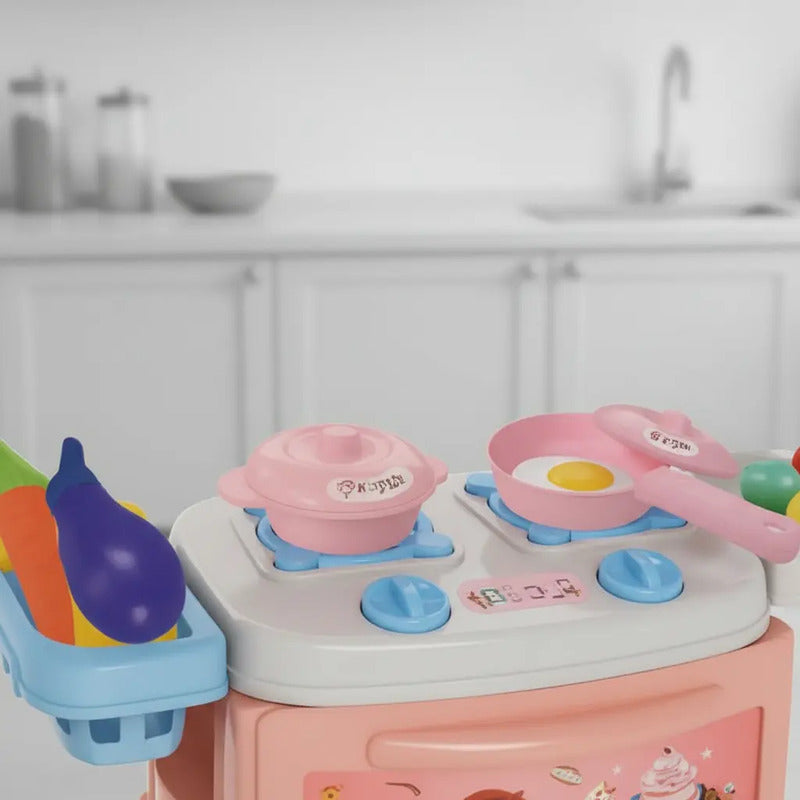 Set Chef De Cocina 20 Piezas Para Niñas Rosa