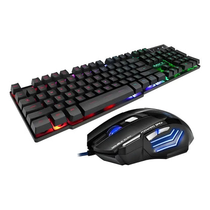 Kit Teclado Y Mouse Gamer Rgb An-300 Negro