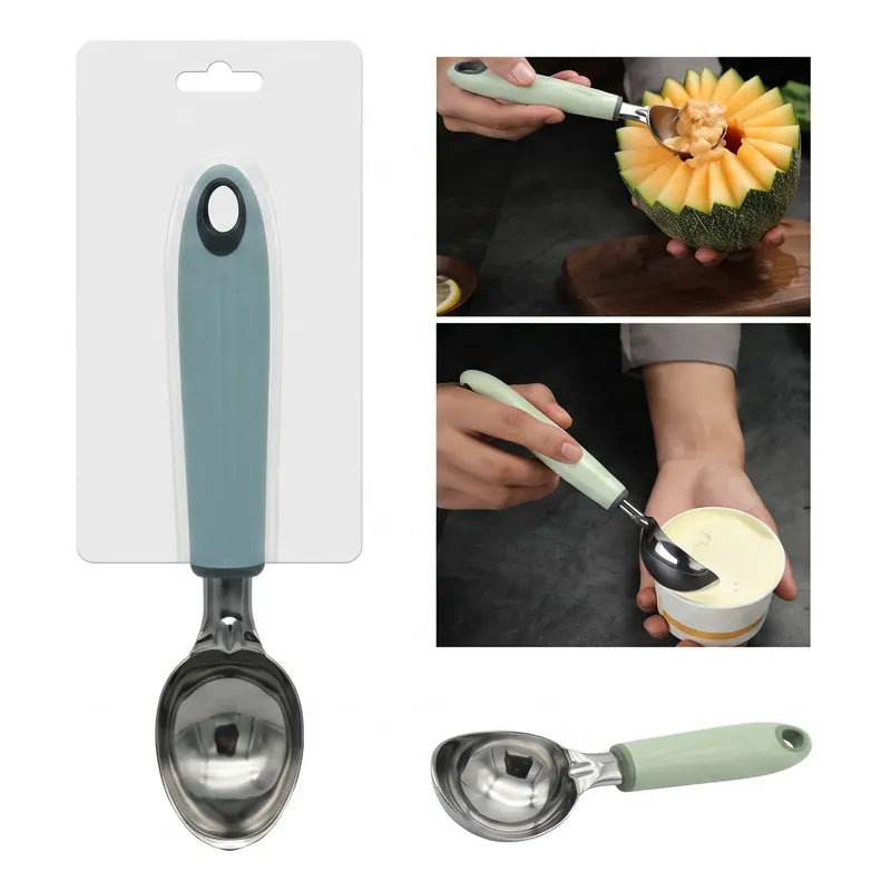 Cuchara Para Helado Acero Inoxidable Verde Menta