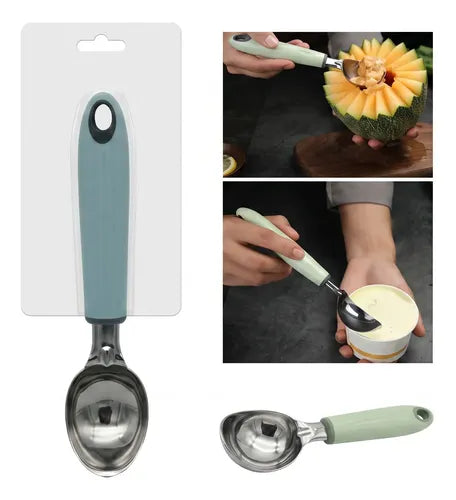 Cuchara Para Helado Acero Inoxidable Verde Menta