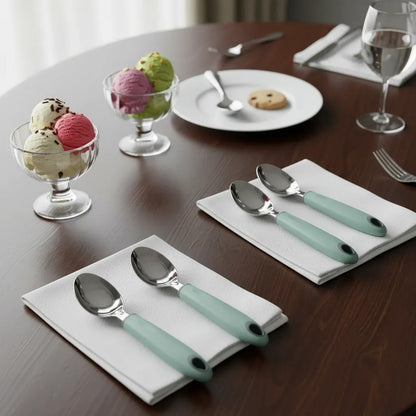 Cuchara Para Helado Acero Inoxidable Verde Menta