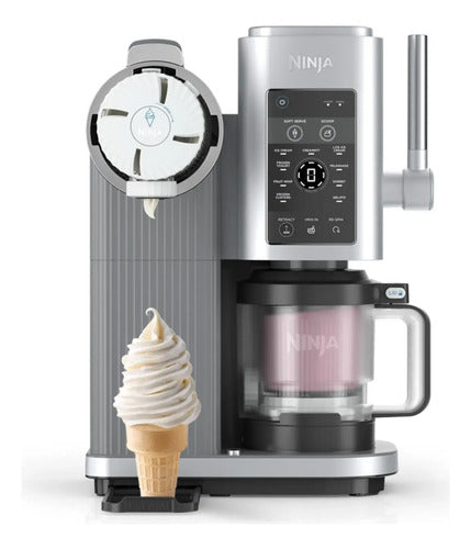 Máquina De Helado Swirl Ninja, Para Barquillos Gris 60