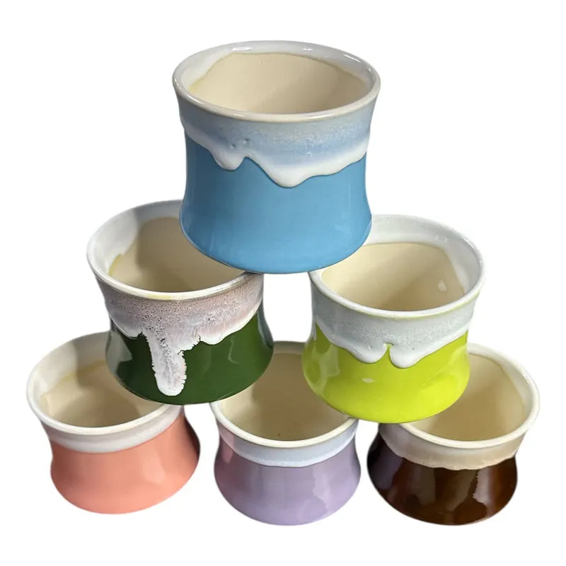 Pack 3 Maceteros Cerámica Para Suculentas 7cm Decorativos