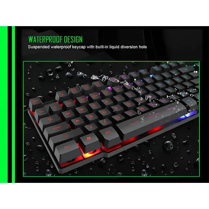 Kit Teclado Y Mouse Gamer Rgb An-300 Negro