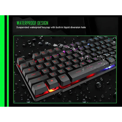 Kit Teclado Y Mouse Gamer Rgb An-300 Negro