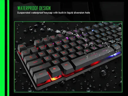 Kit Teclado Y Mouse Gamer Rgb An-300 Negro