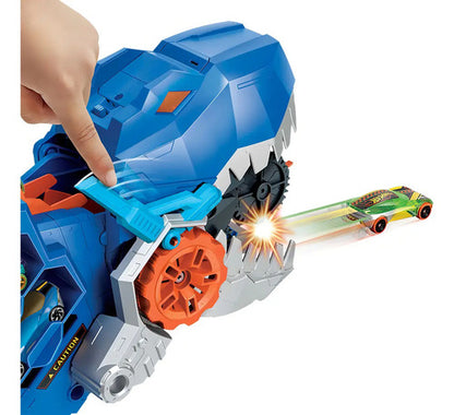 Hot Wheels City Pista De Juguete Súper Remolque De T-rex Color Multicolor