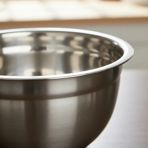 Bowl Profundo 26 Cm Acero Inoxidable Plateado